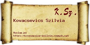 Kovacsevics Szilvia névjegykártya